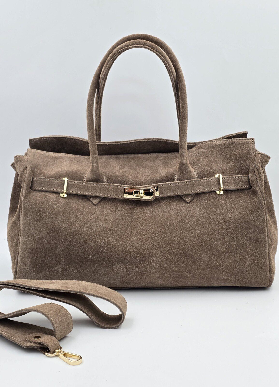 Italian Luxury Suede Handbag