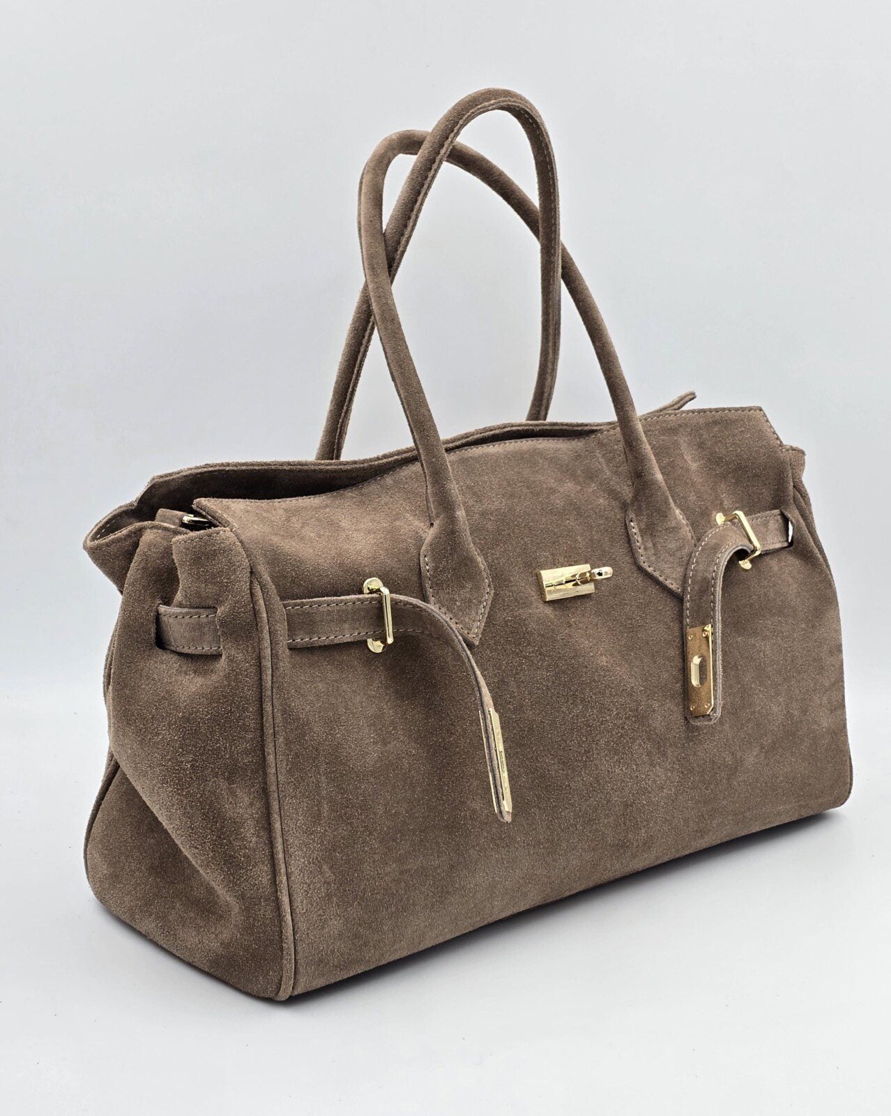 Italian Luxury Suede Handbag