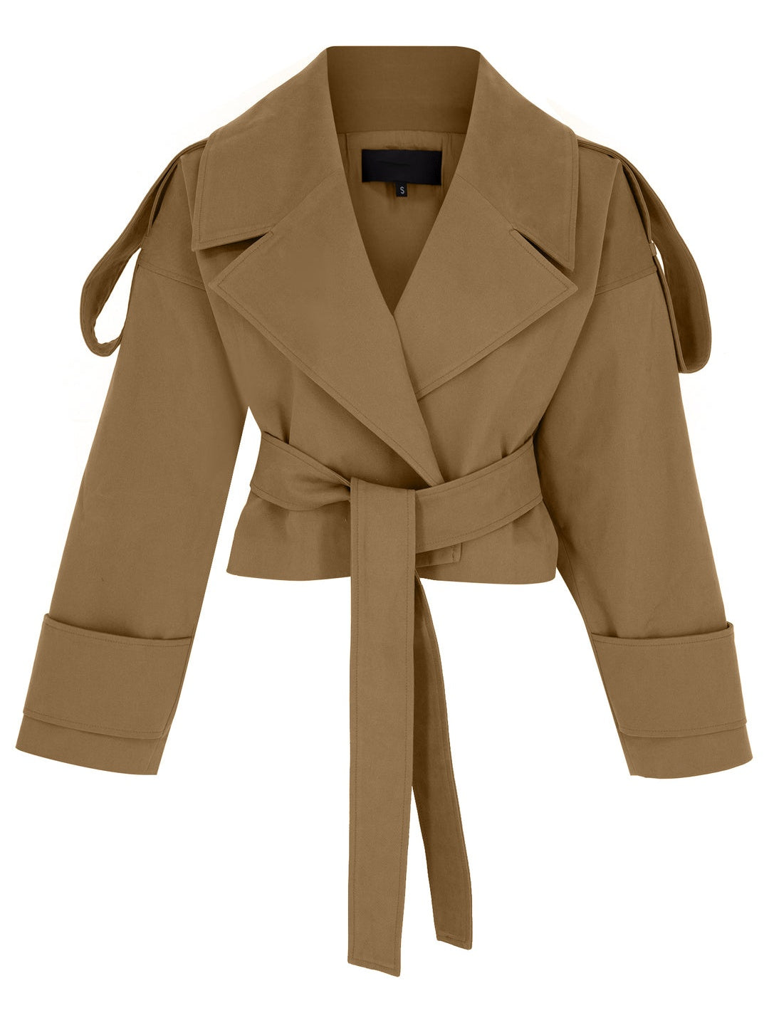 Camel Canvas Belt Detailed Jacket