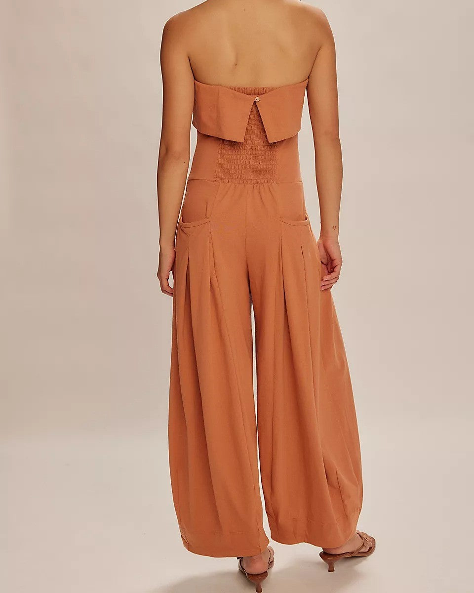 Orange Casual Jumpsuit