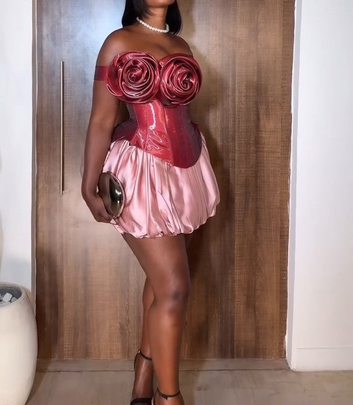 Ruby 3D Floral Mini Dress