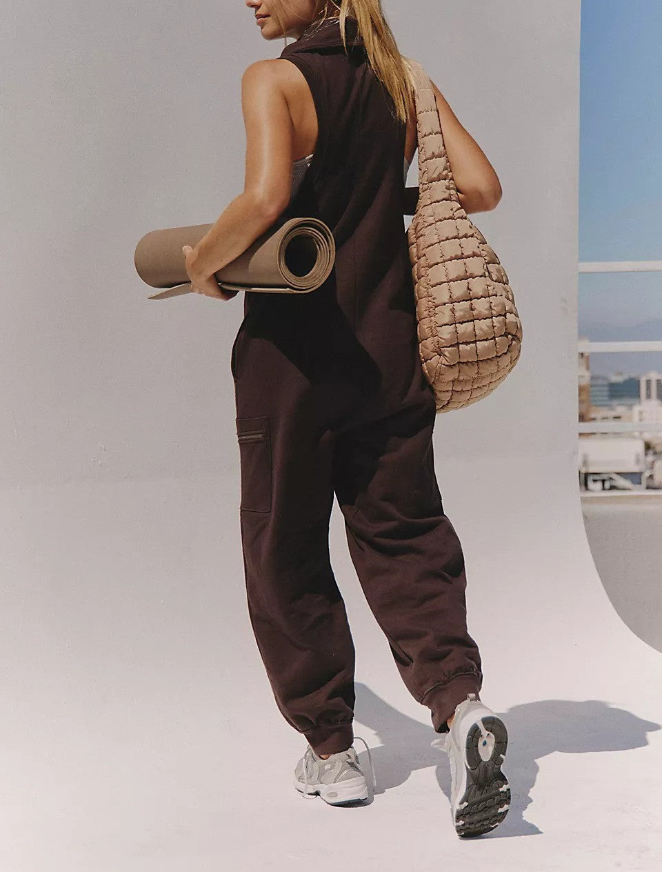 Front Zipper Closure Casual Jumpsuit