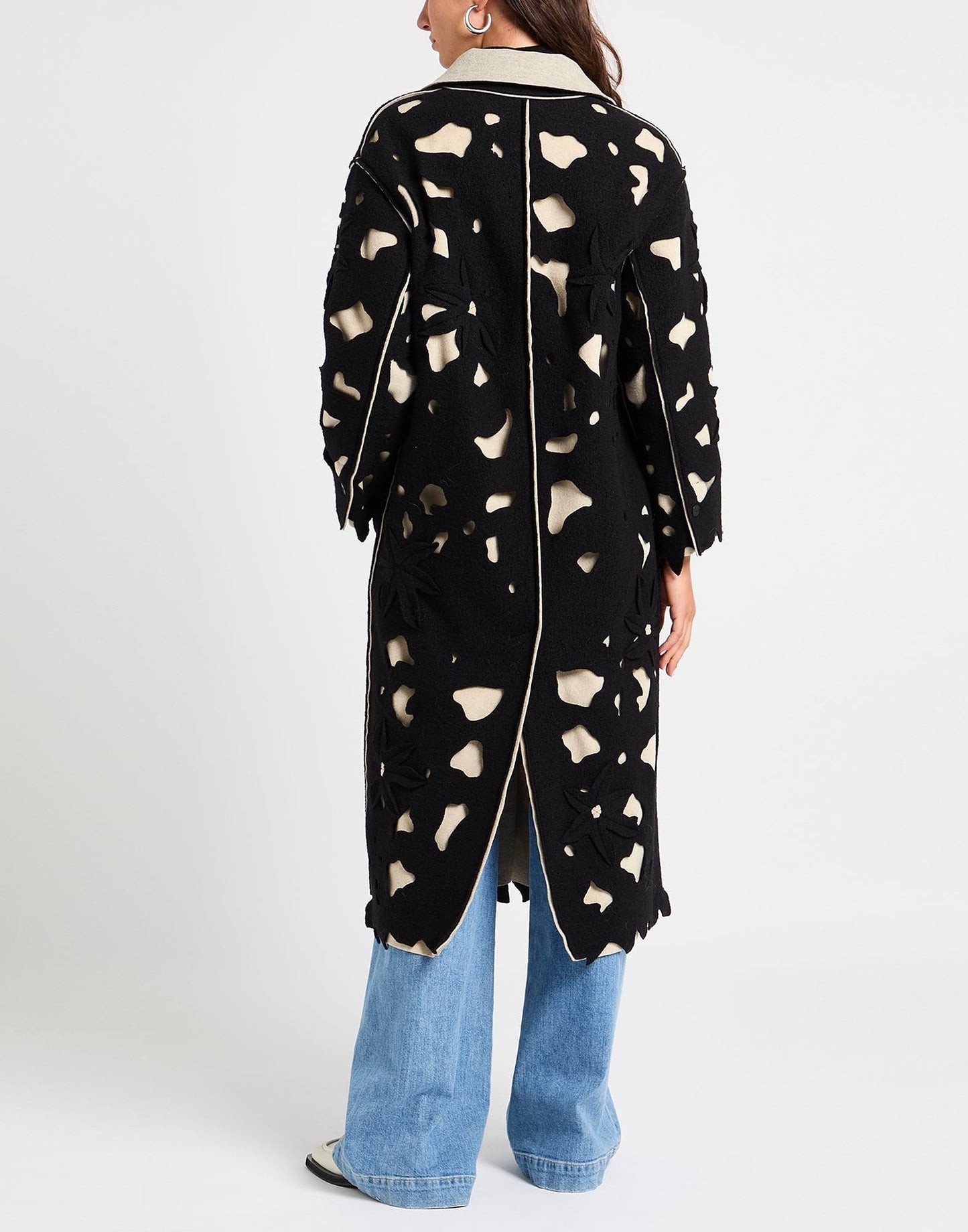 Lapel Long Reversible Coat