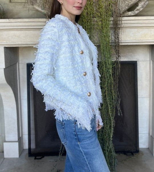 Open Front Fringe Jacket