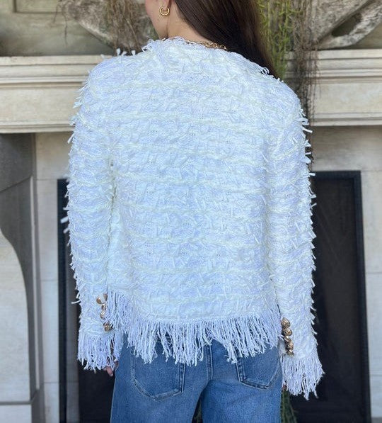 Open Front Fringe Jacket