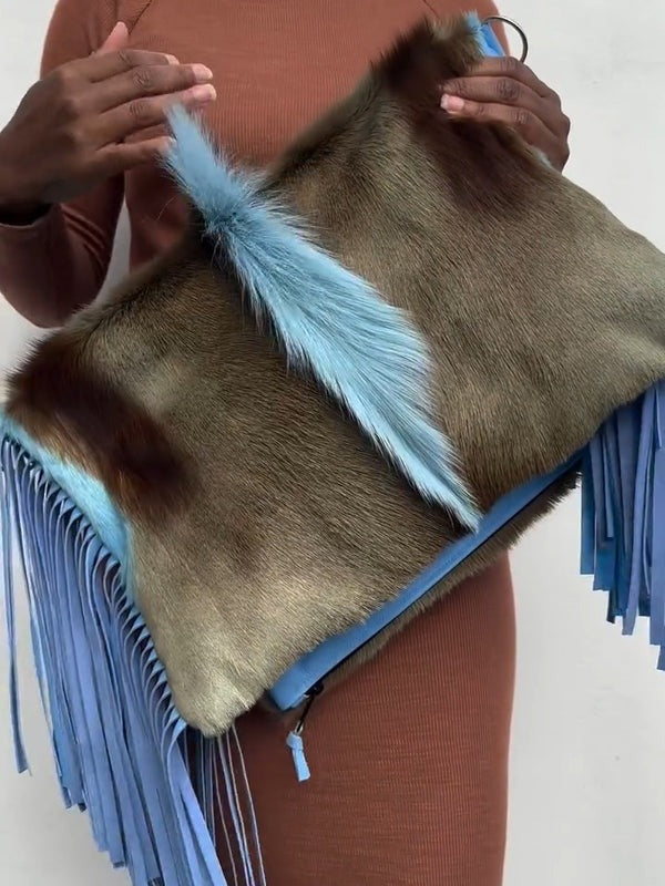 Suede Tassel Handbag
