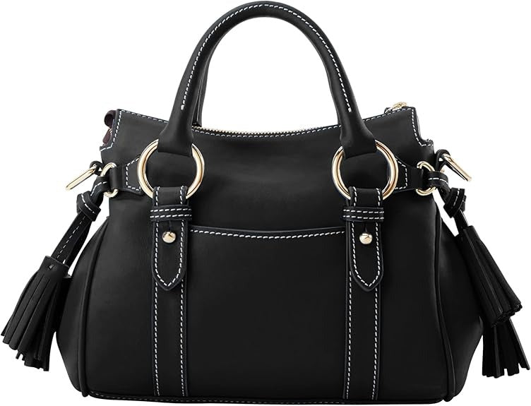 Black Penrose Satchel With Pocket Handbag