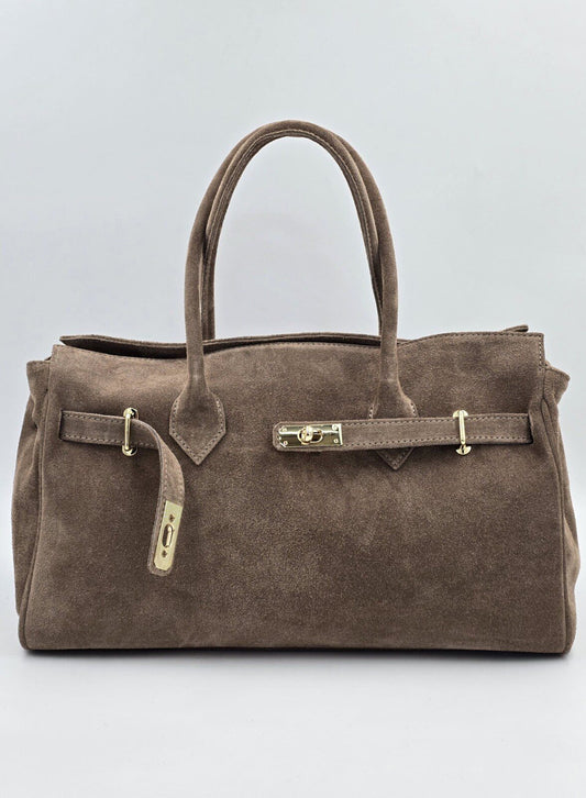 Italian Luxury Suede Handbag