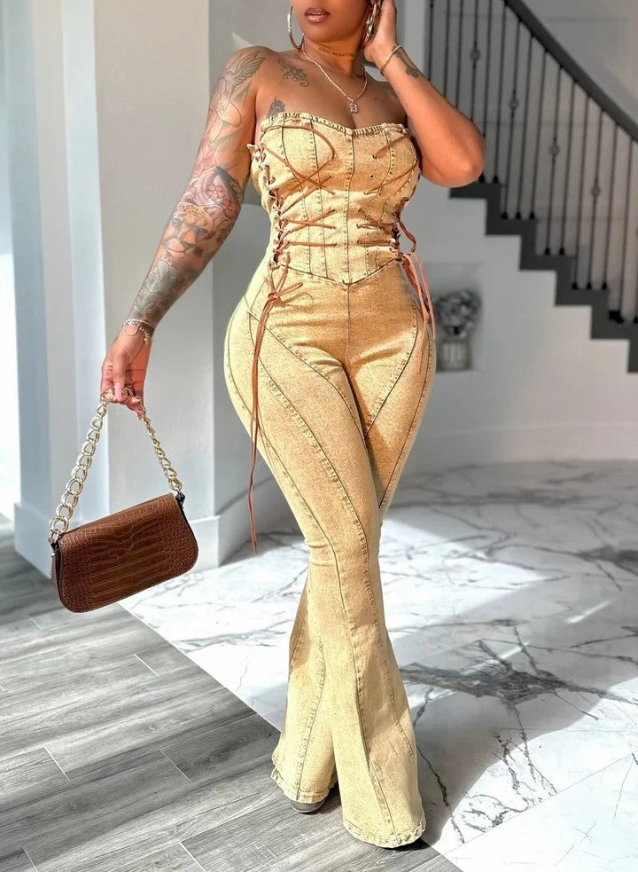 Stretch Wide-leg Jumpsuit