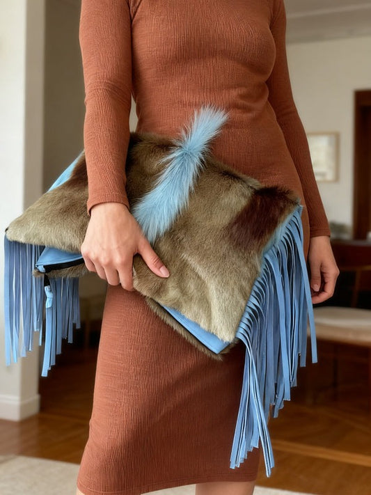Suede Tassel Handbag