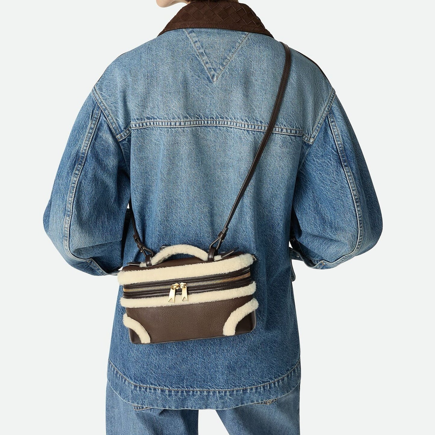 Leather Crossbody Vanity Case Bag