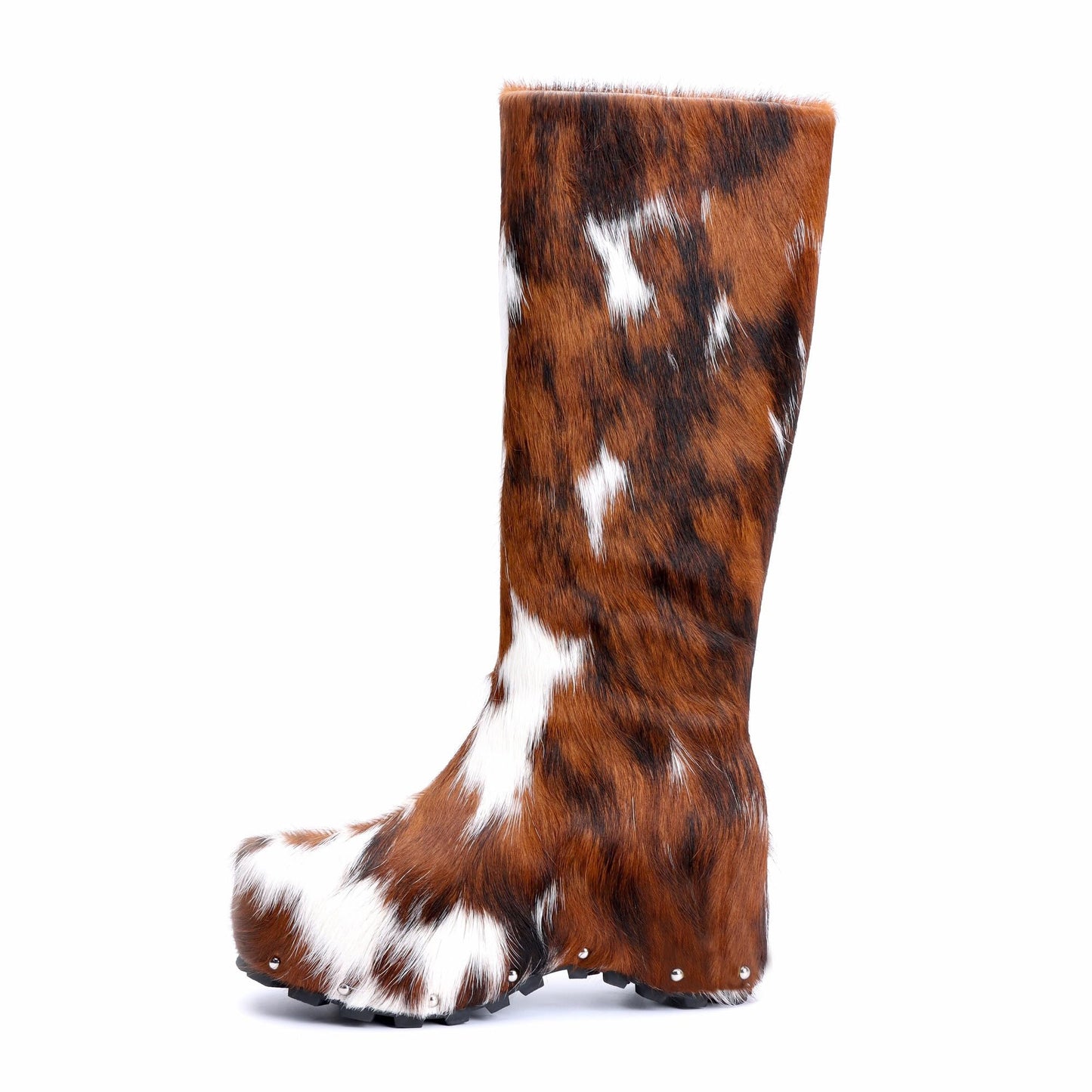 Luxury Calf Hair Women’s Knee-High Boots
