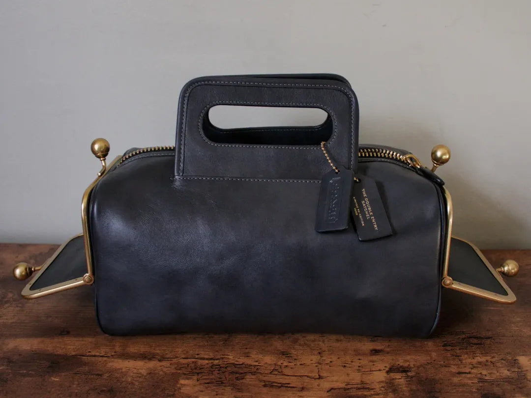 Double Entry Kisslock Bag