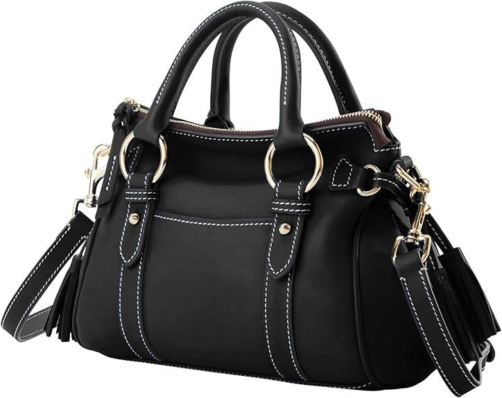 Black Penrose Satchel With Pocket Handbag