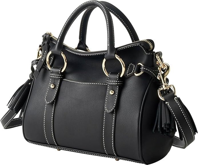 Black Penrose Satchel With Pocket Handbag