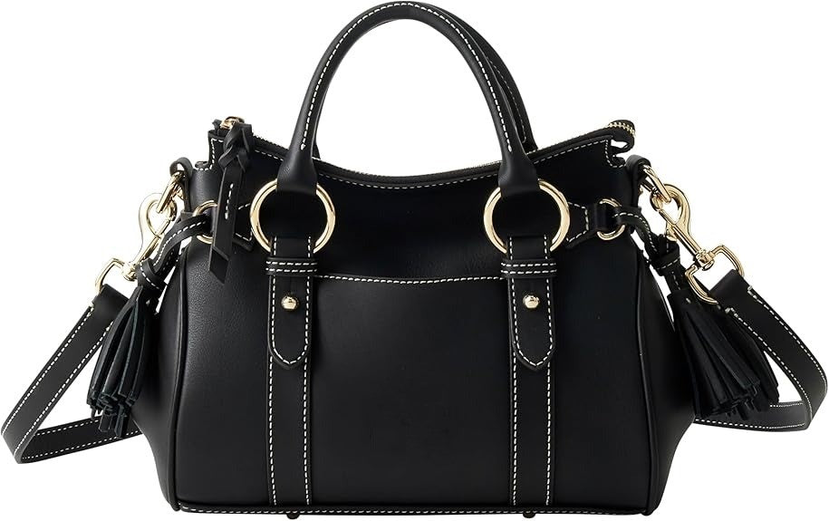 Black Penrose Satchel With Pocket Handbag