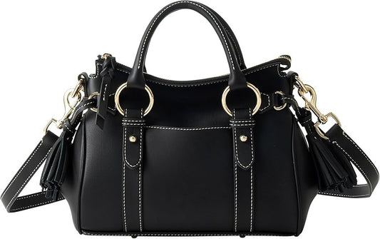 Black Penrose Satchel With Pocket Handbag